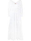 ERMANNO SCERVINO EMBROIDERED LONG-SLEEVE MAXI DRESS