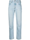 Levi's Women's Classic Straight-leg Jeans In Long Length In Blue