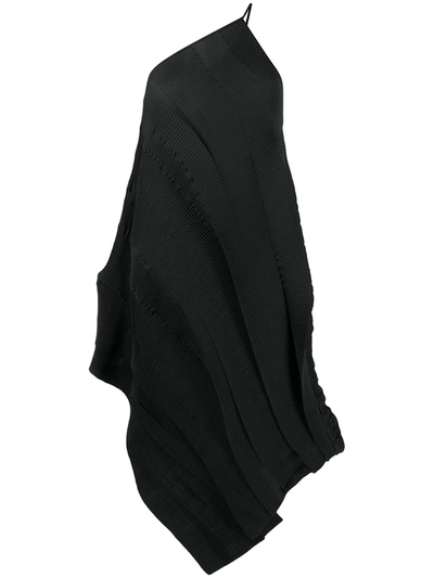 Aeron Asymmetric Midi Dress In Black