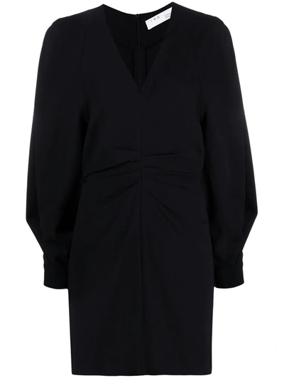 Iro Jaden Ruched Crepe Mini Dress In Black