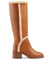 GUCCI SHEARLING-TRIM KNEE BOOTS