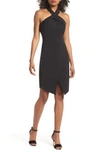 ADELYN RAE HALTER ASYMMETRICAL SHEATH DRESS,845279002146