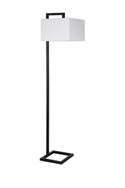 Addison And Lane Grayson Blackened Bronze Floor Lamp With Square Fabric Shade