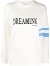 Alberta Ferretti Dreaming Cotton Jersey Sweatshirt In White