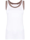 FABIANA FILIPPI METALLIC-TRIM TANK TOP