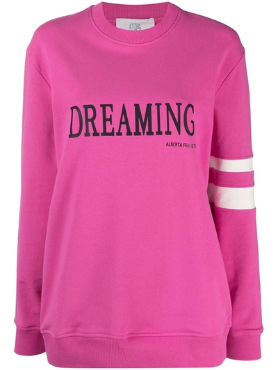 Alberta Ferretti Fucsia Stretch-cotton Sweatshirt In Pink