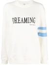 Alberta Ferretti Dreaming Cotton Jersey Sweatshirt In Neutrals