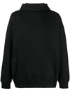 A-cold-wall* A Cold Wall Essential Cotton Drawstring Hoodie In Black