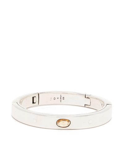 Parts Of Four Sistema Sapphire-embellished Bracelet In Polished Sterling Silver