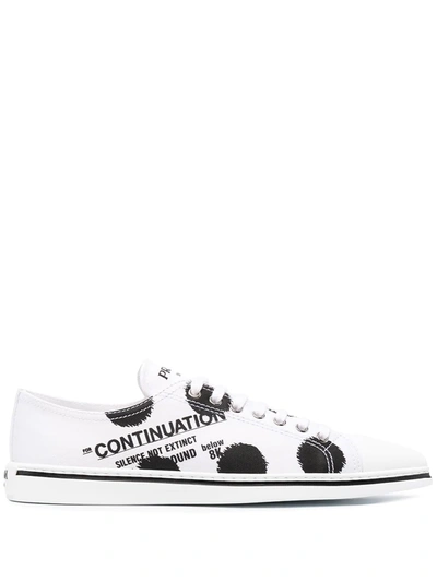 PRADA POLKA DOT GABARDINE SNEAKERS