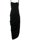 Jacquemus La Robe Saudade Long Viscose Blend Dress In Black