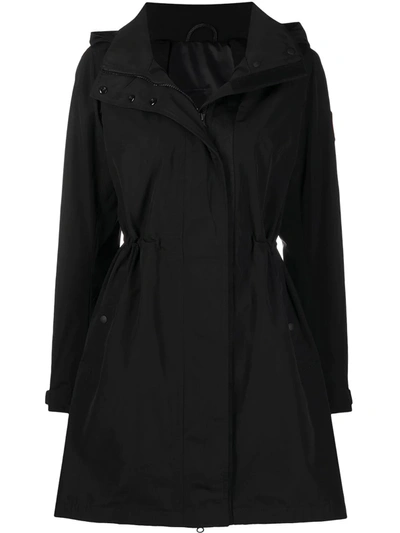 Canada Goose Logo Patch Hooded Jacket In Black