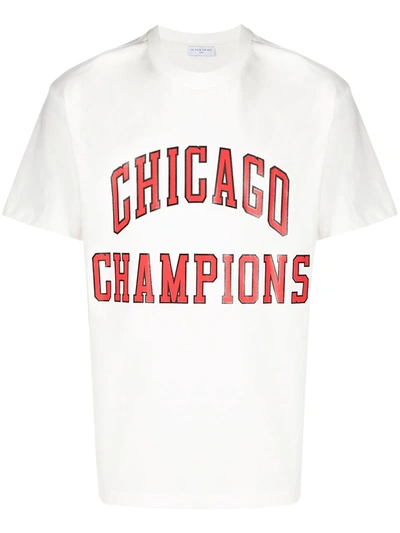 Ih Nom Uh Nit T-shirt Classic Fit With Chicago Champions Print On Front And Logo In White