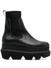 Sacai Chelsea-boots Mit Plateau In Black