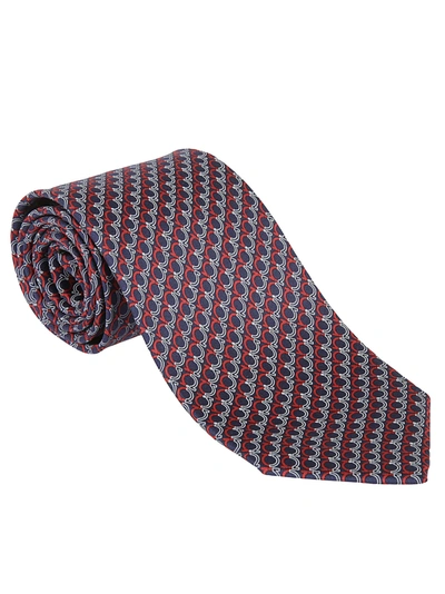 Ferragamo Idol Tie In Navy/red