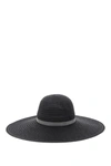 MAISON MICHEL BLANCHE WOVEN HEMP HAT,1004039003 BLACK