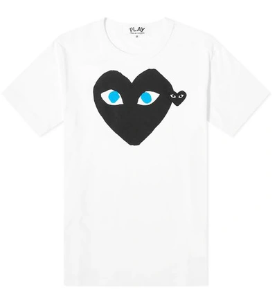 Comme Des Garçons Play Comme Des Garcons Play Mens White Heart-logo Cotton-jersey T-shirt
