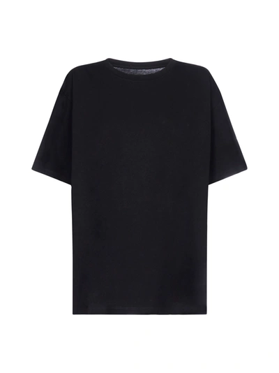 Mm6 Maison Margiela T-shirt In Cotone Con Stampa Explanation Sul Retro In Black