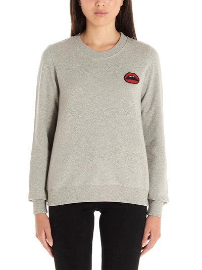 Markus Lupfer Leonie Appliqued French Cotton-terry Sweatshirt In Grey