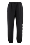 ARIES STRETCH COTTON TRACK-PANTS,SRAR30002 BLACK