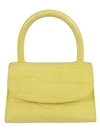 BY FAR MINI CROCO EMBOSSED SHOULDER BAG,21CRMINACUSDSMA CUS CUSTARD