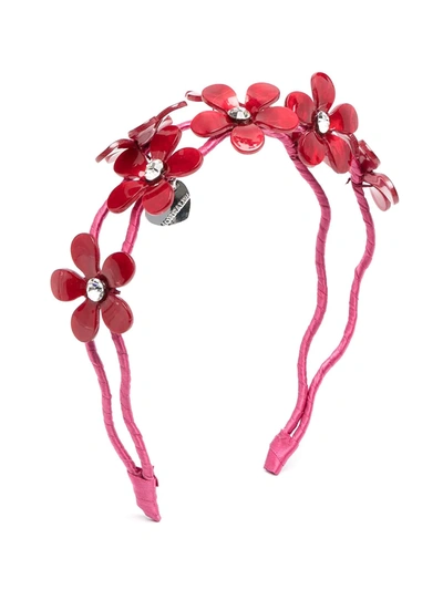 Monnalisa Floral Detail Hairband In Red