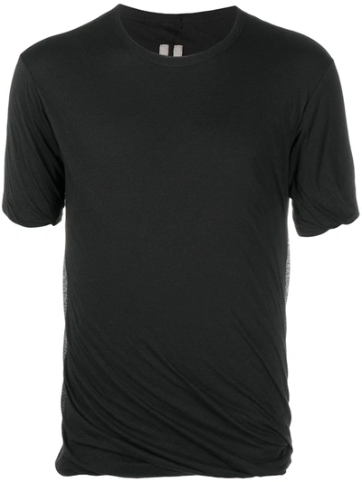 Rick Owens Long-line Cotton T-shirt In Black