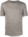Rick Owens Twist Long Double Cotton Jersey T-shirt In Green