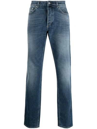 Givenchy Blue Straight-leg Logo Jeans