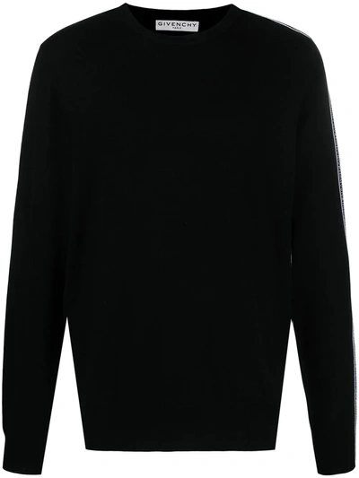 Givenchy Logo Band Wool Pullover In Black