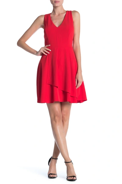 19 Cooper Sleeveless V-neck Dress In Red