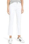 Ag Jodi Mid-rise Cropped Jeans In White