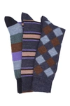 Lorenzo Uomo Italian Merino Wool Crew Socks In Assorted C