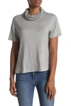 Max & Ash 2-in-1 Adult Face Mask Slouchy T-shirt In Heather Gr