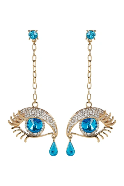 Eye Candy Los Angeles Eye My Ear Drop Earrings In Gold