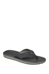 Reef Journeyer Flip Flop Sandal In Black/grey