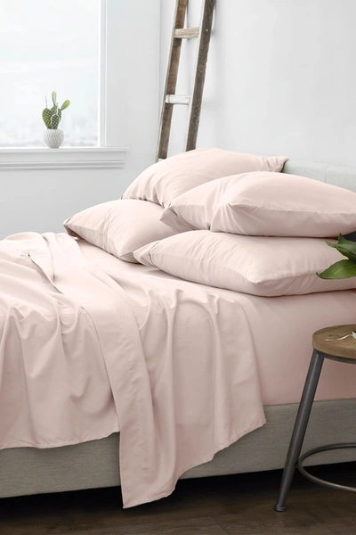 Ienjoy Home Home Spun Microfiber Bed Sheet Set In Blush