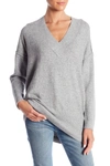 Abound Dolman V-neck Tunic Sweater In Grey Medium Heather