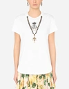 DOLCE & GABBANA ROUND-NECK JERSEY T-SHIRT WITH NECKLACE