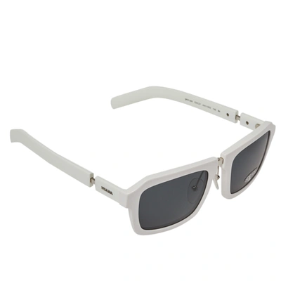 Pre-owned Prada White/black Spr09x Square Sunglasses
