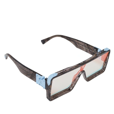 Pre-owned Louis Vuitton Marbled Grey/ Clear Multireflection Z1320e Dayton Sunglasses In Multicolor