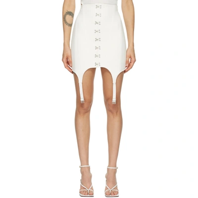 Dion Lee 白色 Corset Garter 短裙 In White