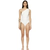 HAIGHT OFF-WHITE CREPE MARIA ONE-PIECE SWIMSUIT
