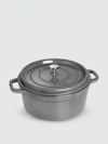 Staub 7-qt Round Cocotte In Graphite Grey