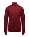 Brooksfield Turtlenecks In Brick Red