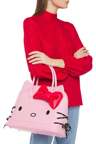 Balenciaga + Hello Kitty Xxs Embellished Printed Leather Tote In Baby Pink