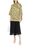 BALENCIAGA OVERSIZED PRINTED SATIN-CREPE SHIRT,3074457345624515155