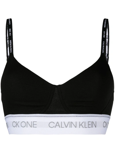 Calvin Klein Underwear Logo Waistband Bralette In Black