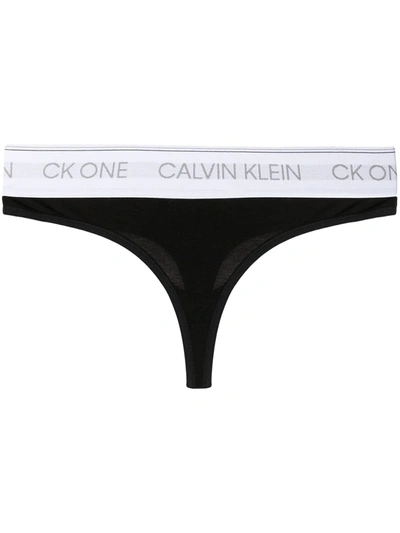 Calvin Klein Underwear Modern Cotton Thong In Black