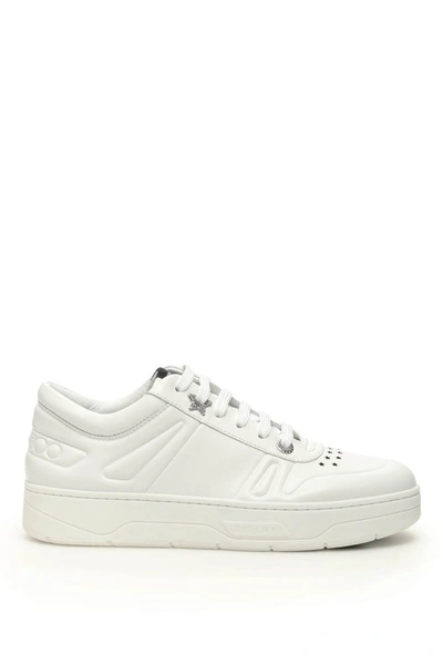 Jimmy Choo Hawaii/f Lace Up Sneakers In White